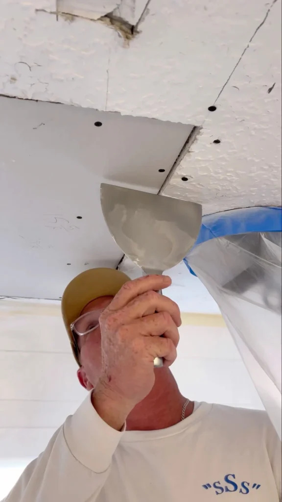 ceiling drywall repair and patching services restoring damaged ceilings with smooth, durable finishes.